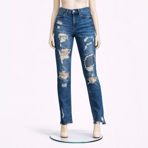 American Eagle Outfitters Super distressed jeans Size 8